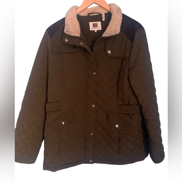 Laundry By Design Olive Green Quilted Barn Chore Coat Size XL - Picture 1 of 9